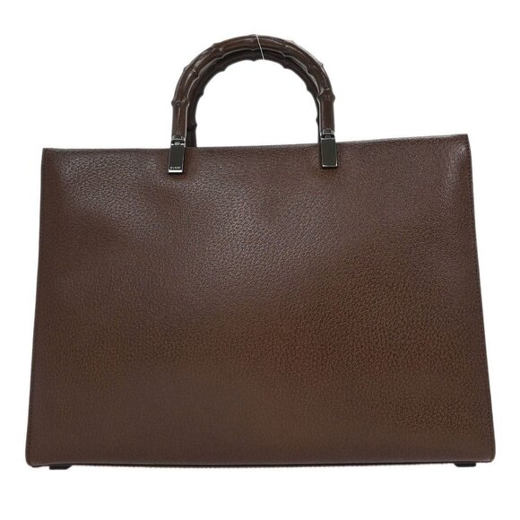 Gucci Brown Pigskin Bamboo Tote Bag 002.1034 200047 196218 - Picture 1 of 9